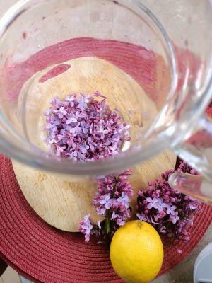 Kwiatowy napój i urokliwe kostki z lodu – fioletowy bez w akcji